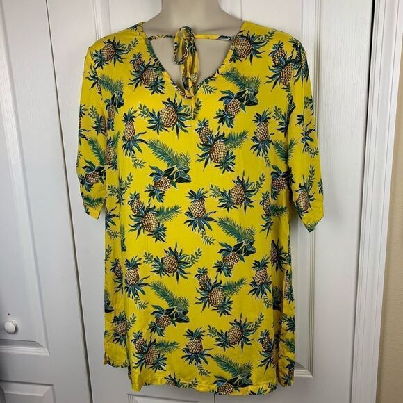 Styleword Pineapple Print Dress - Picture 1 of 4